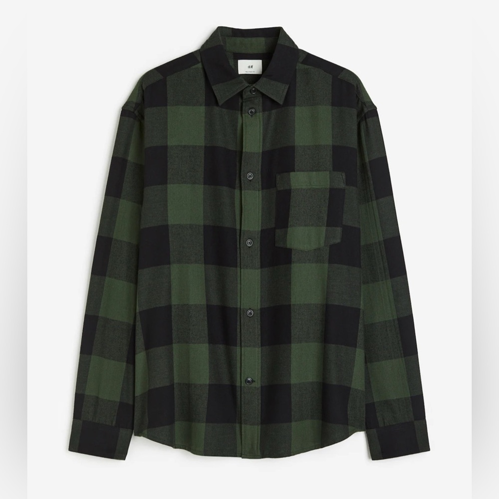 H&M Men's Relaxed Fit Flannel Shirt
